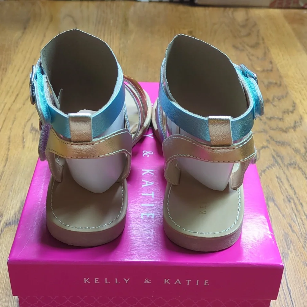 NIB Kelly & Katie Chloe Gladiator Rainbow Sandal Kids Size 1